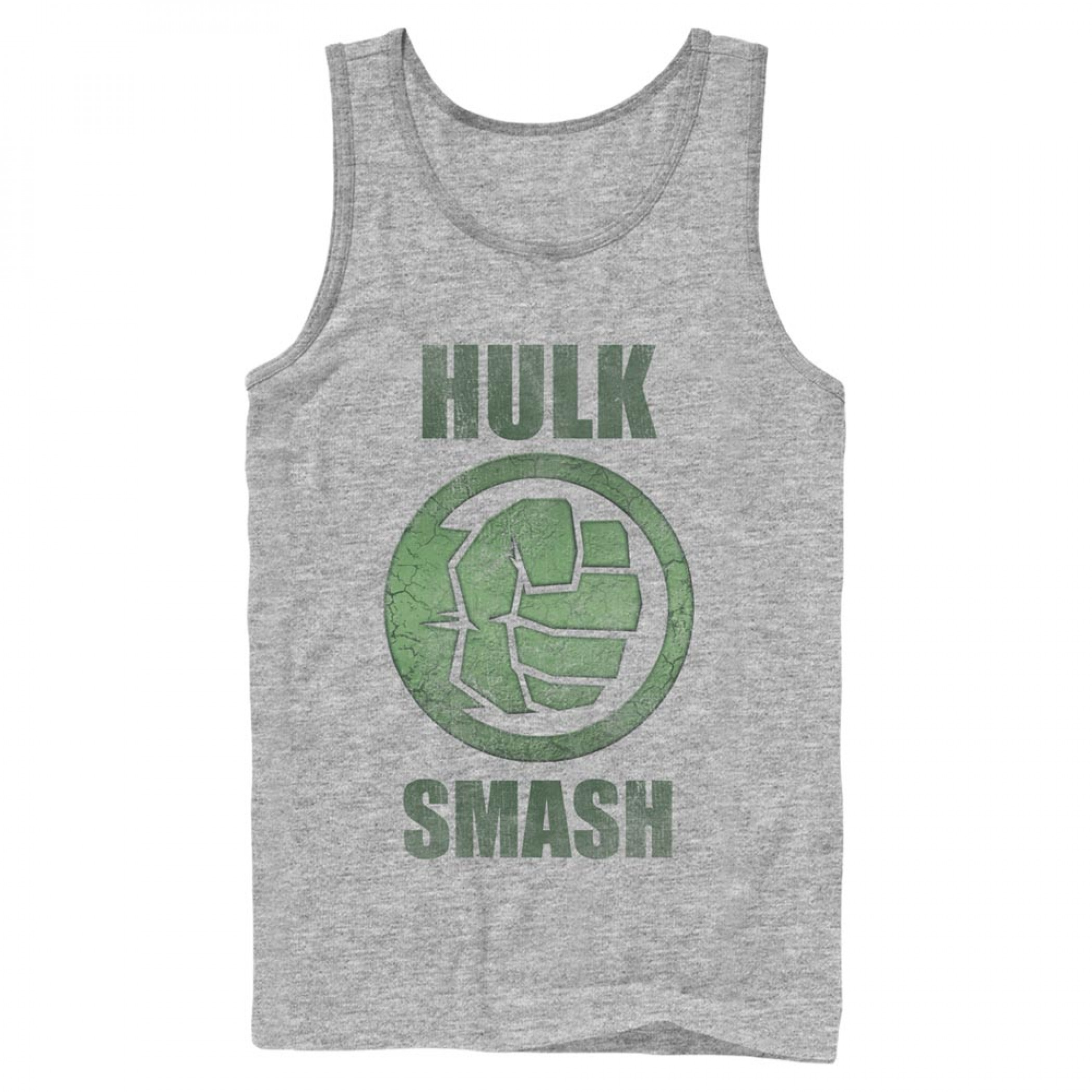 Hulk Smash Fist Green on Grey Tank